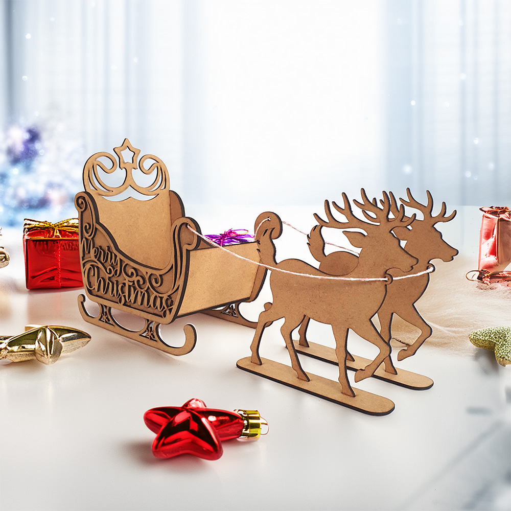 Christmas Sleigh with Reindeer